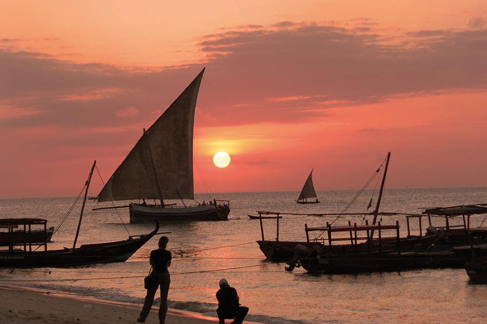 Sunset in Zanzibar Island